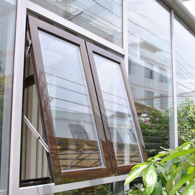 Ventana respirable del toldo de la aleación de la tormenta de la doble vidriera de Windows de la prueba de aluminio de la lluvia