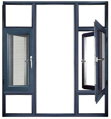 Ladrón Proof Glazed Double Windows de aluminio de cristal moderado con la pantalla del mosquito