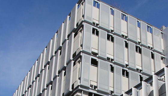 Hoja perforada de aluminio de la pantalla del metal de la pared de cortina de la fachada del edificio del panel