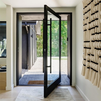 Divisiones de cristal de aluminio aisladas ultra claras para la puerta del pivote de la primavera