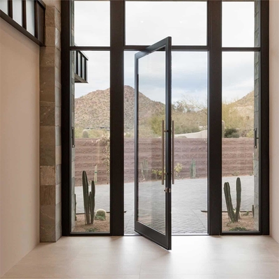 Divisiones de cristal de aluminio aisladas ultra claras para la puerta del pivote de la primavera