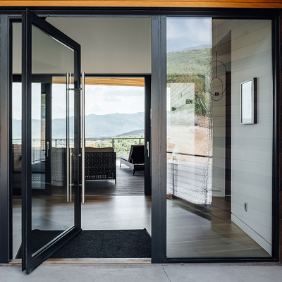 Divisiones de cristal de aluminio aisladas ultra claras para la puerta del pivote de la primavera