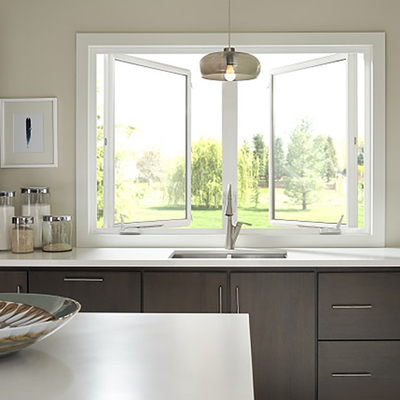 Ventana con bisagras lado de aluminio insonoro moderno con estándar de los E.E.U.U./de la UE
