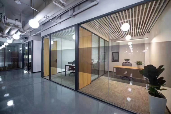 Aislamiento sano doble Frameless desmontable de las paredes de división de cristal