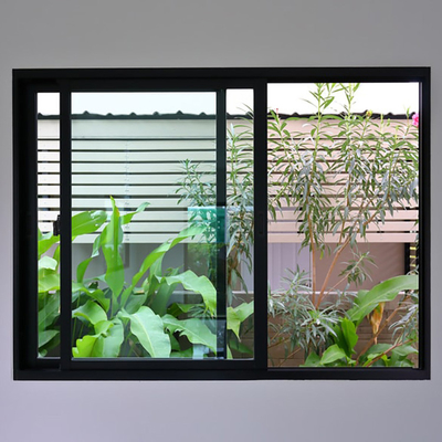 Ventana de desplazamiento de aluminio quebrada aislada la termal doble clara de la ventana de cristal