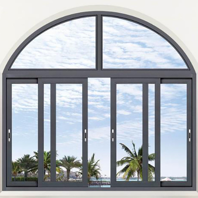 Ventana de desplazamiento de aluminio quebrada aislada la termal doble clara de la ventana de cristal