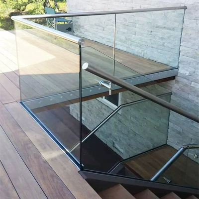 Verja de cristal moderada alta permeabilidad para la barandilla de cristal del balcón de la escalera