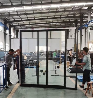 Puertas de entrada delanteras de la tienda de cristal de aluminio comercial de NFRC con ADA Compliant Threshold