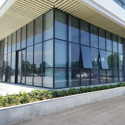Montante medio Windows del frente de cristal de aluminio comercial de la tienda de Revit y puertas