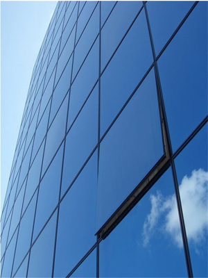 Fachada de cristal reflexiva de la pared de cortina para los edificios económicos de energía