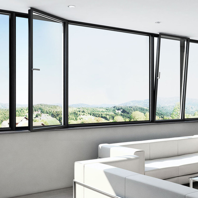 Marco de cristal de aluminio de Windows del panel de la cinta moderna de la fachada para el edificio