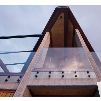 Cerca de cristal Laminated Glass Balustrades de la barandilla de aluminio al aire libre