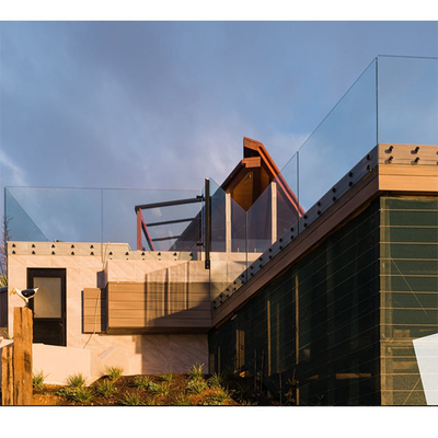 Cerca de cristal Laminated Glass Balustrades de la barandilla de aluminio al aire libre