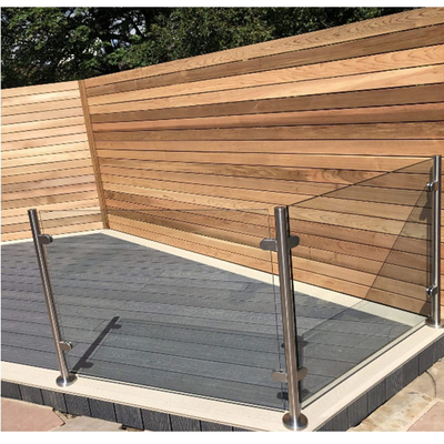 Verja de cristal moderada permeabilidad para la barandilla de cristal del balcón de la escalera