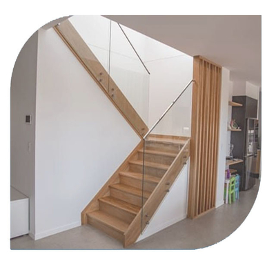 Verja de cristal moderada permeabilidad para la barandilla de cristal del balcón de la escalera