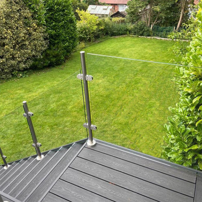Verja de cristal moderada permeabilidad para la barandilla de cristal del balcón de la escalera