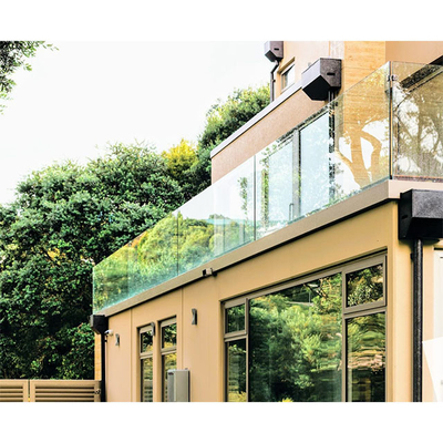 Característica endurecida barandilla de cristal Frameless de acero inoxidable moderna de la seguridad