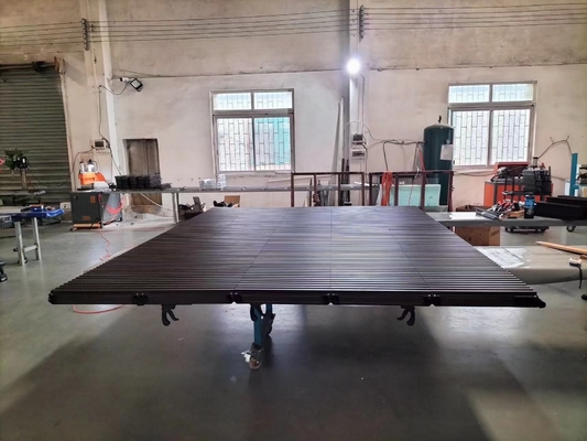 Cercas de rejilla de aluminio de grano de madera para puertas de garaje exteriores duraderas