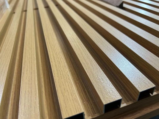 Grano de madera acabado Grano de madera acabado de aluminio barras Modern look para el garaje
