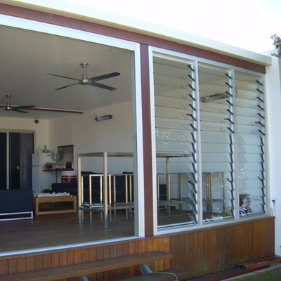 Ventanas de cristal ajustable con pantalla de acero inoxidable 304