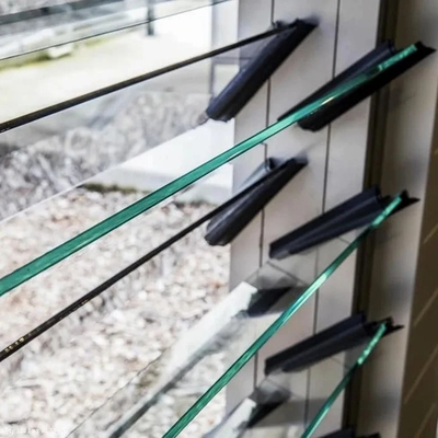 Ventanas de vidrio ajustable con paneles de vidrio templado para construcción de viviendas