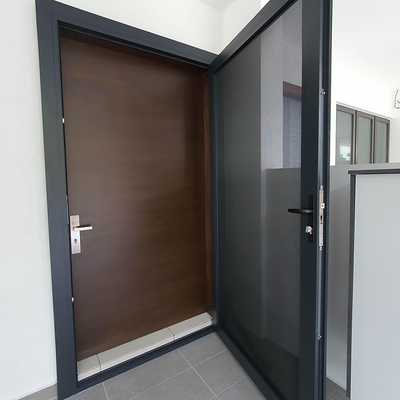 Cuadro de aluminio de acero inoxidable de pantalla de las puertas de pantalla con bisagras para edificios de viviendas
