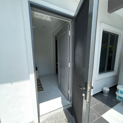 Cuadro de aluminio de acero inoxidable de pantalla de las puertas de pantalla con bisagras para edificios de viviendas