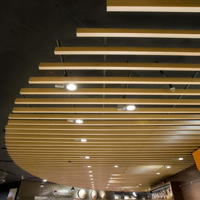 Panel de pared para la decoración de tablero de techo de aluminio de grano de madera