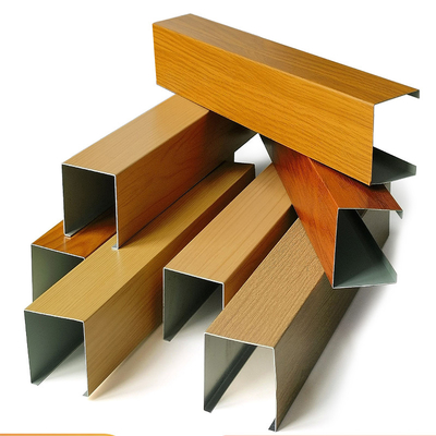 Panel de pared para la decoración de tablero de techo de aluminio de grano de madera