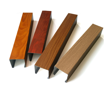 Panel de pared para la decoración de tablero de techo de aluminio de grano de madera