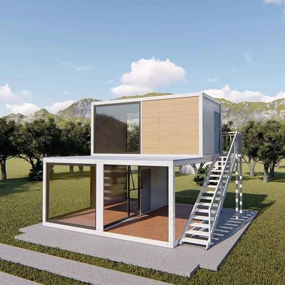 Casa modular de dos pisos para oficinas y casa prefabricada para alquiler