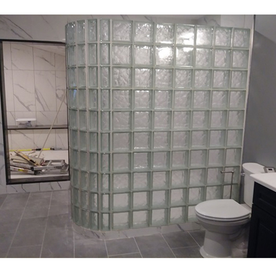 Hermoso mosaico de vidrio interior transparente de cuerpo completo para azulejos de cocina de bloques de vidrio de color