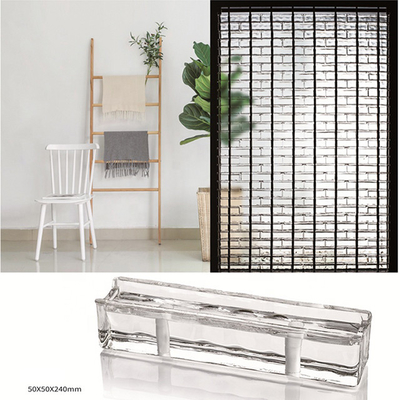 Hermoso mosaico de vidrio interior transparente de cuerpo completo para azulejos de cocina de bloques de vidrio de color