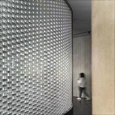 Bloques de cristal mosaico Decoración de baldosas Pared divisoria Pared cortina de vidrio sólido de ladrillo