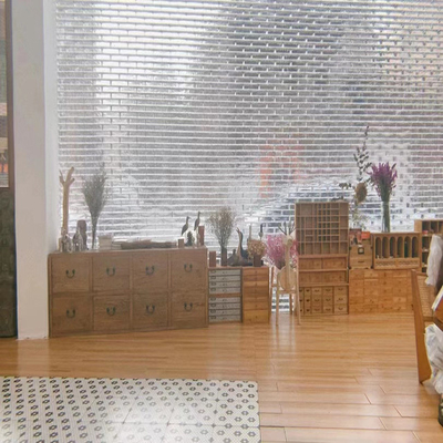 Construcción de mosaico transparente Decoración de baldosas Pared divisoria Pared cortina de vidrio sólido de ladrillo