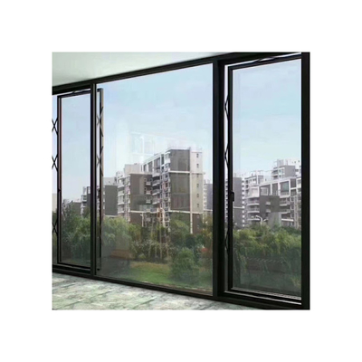 Pared de vidrio aislada de perfil de aluminio personalizado con ventana plana para espacios modernos