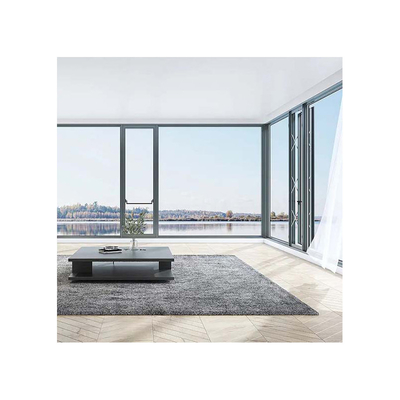 Pared de vidrio aislada de perfil de aluminio personalizado con ventana plana para espacios modernos