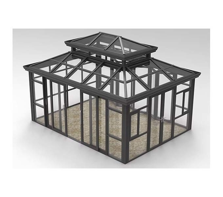 Cuadro de material de aleación de aluminio de solarium comercial fácil de ensamblar vidrio curvo único
