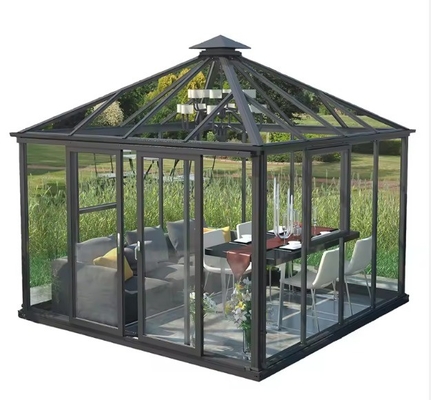 Invernadero exterior solarium octogonal con vidrio aislado y tamaño personalizado