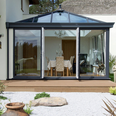 Invernadero exterior solarium octogonal con vidrio aislado y tamaño personalizado