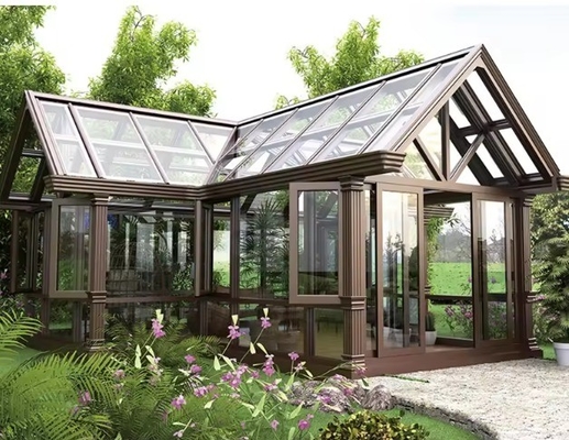 Tamaño personalizado Superficie lisa Paneles solares de vidrio de techo Salones solares para jardín Tienda de solarium