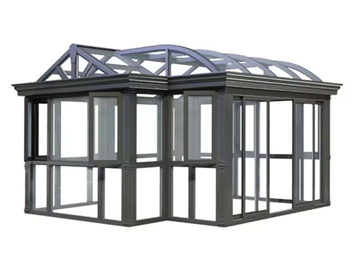 Puerta doble corredera Veranda de vidrio de aluminio Jardín de invierno Sala de sol para edificio de oficinas