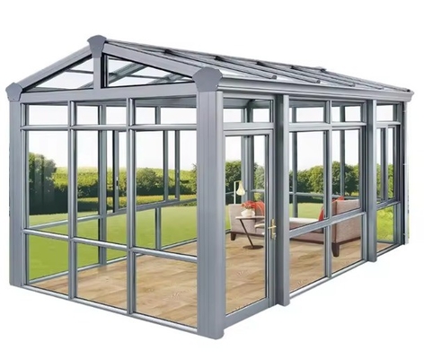 Moderno diseño de pie libre de aluminio impermeable marco de vidrio Casa prefabricada Casa verde