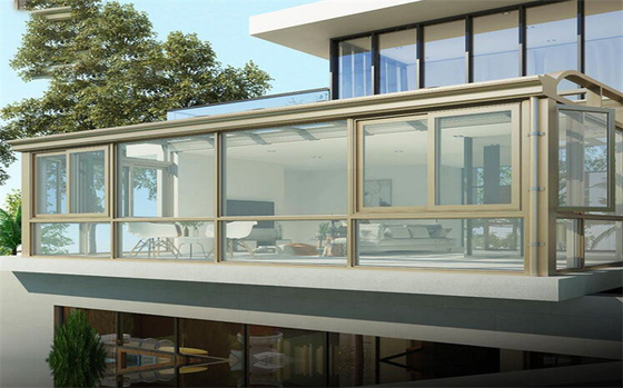 Moderno diseño de pie libre de aluminio impermeable marco de vidrio Casa prefabricada Casa verde