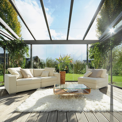 Sala de sol de aluminio de acabado liso para un hermoso jardín de invierno
