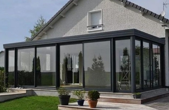 Salón de sol de vidrio para techos de acristalamiento de aluminio de doble acristalamiento