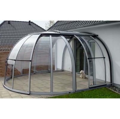 Diseño de techo personalizado Cuatro estaciones Sala de jardín Cuadro de aluminio Sala de sol de doble cristal