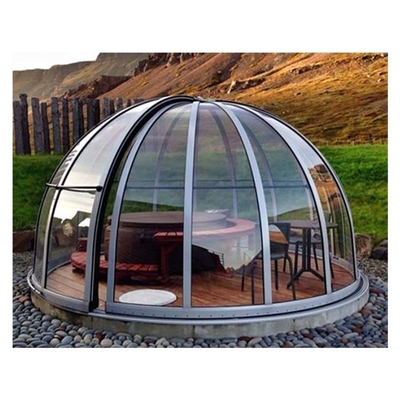 Diseño moderno Sala de sol Veranda de vidrio Casa de aleación de aluminio con techo de vidrio templado