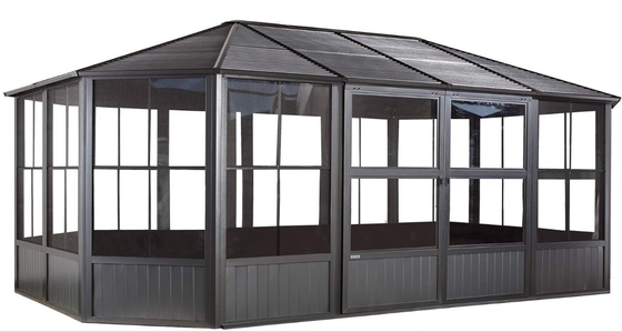 Casas aisladas de vidrio exterior con techo personalizado y hardware chino