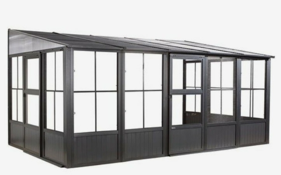 Casas aisladas de vidrio exterior con techo personalizado y hardware chino